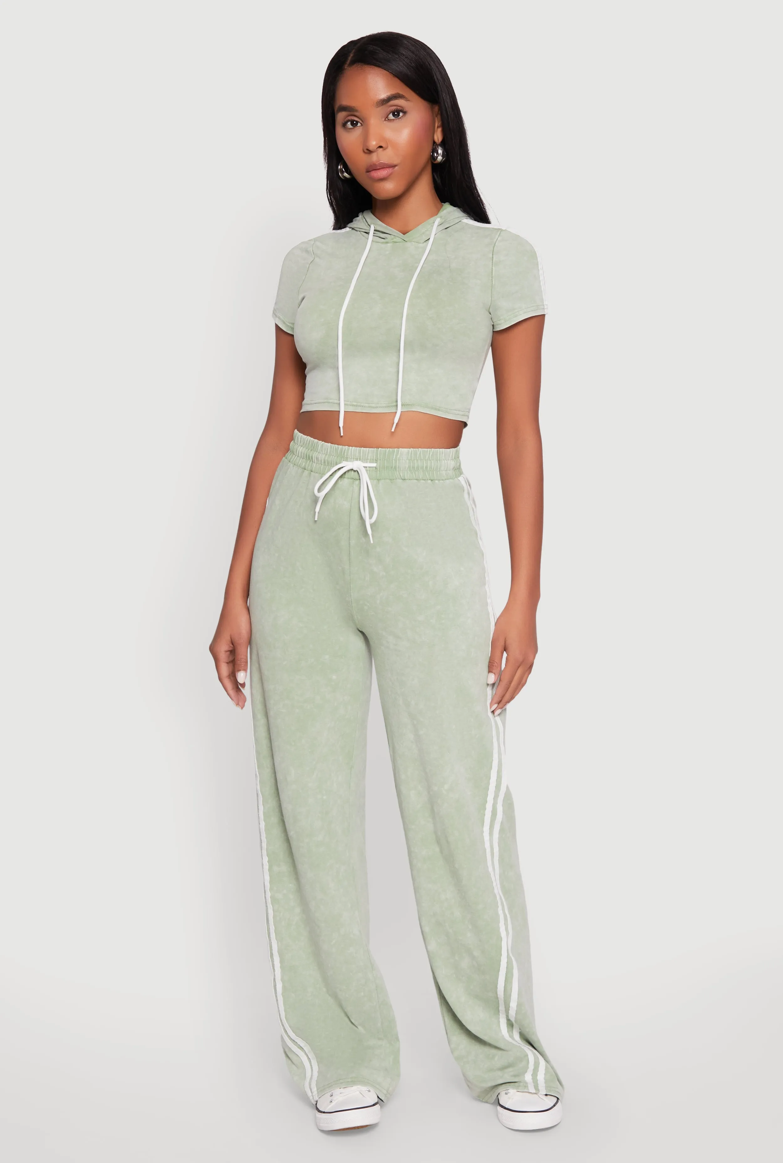 Daisy Mineral Wash Drawstring Waist Active Pants sold by Rainbow