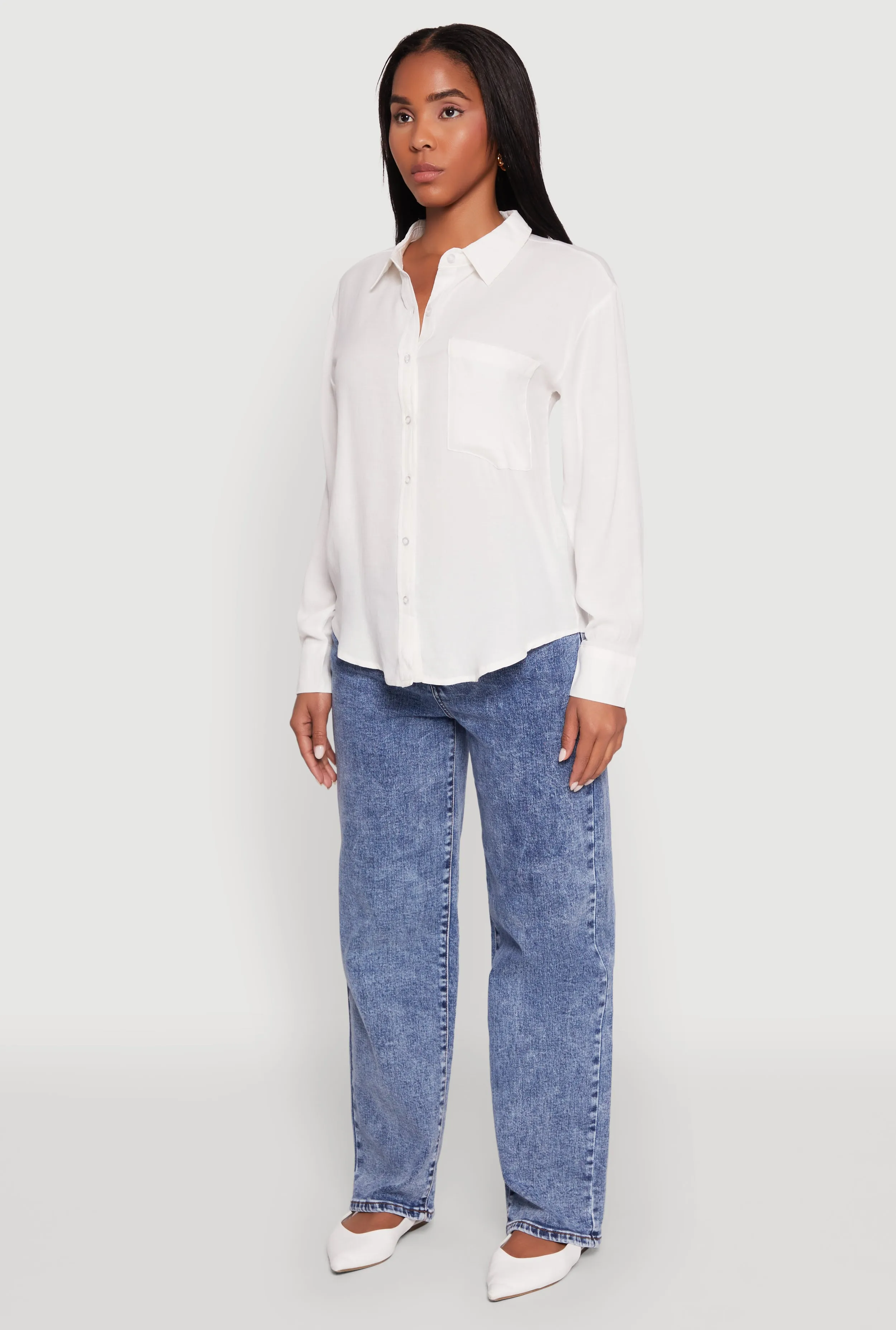 Iris Gauze Knit Button Front Shirt sold by Rainbow product image thumbnail 5