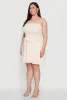 Plus Size Gauze Knit Smocked Mini Dress sold by Rainbow