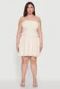 Plus Size Gauze Knit Smocked Mini Dress sold by Rainbow