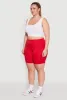 Plus Size Caged Mesh Cell Phone Pocket Biker Shorts sold by Rainbow