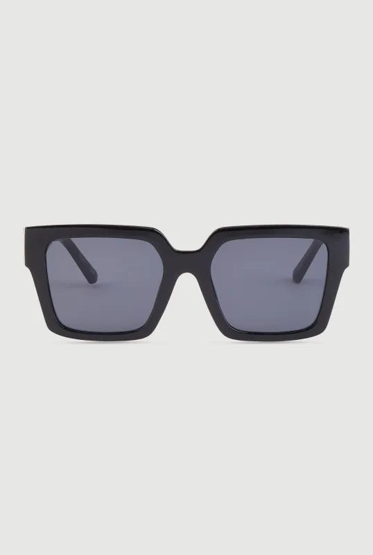 Cut Out Detail Square Sunglasses sold by Rainbow