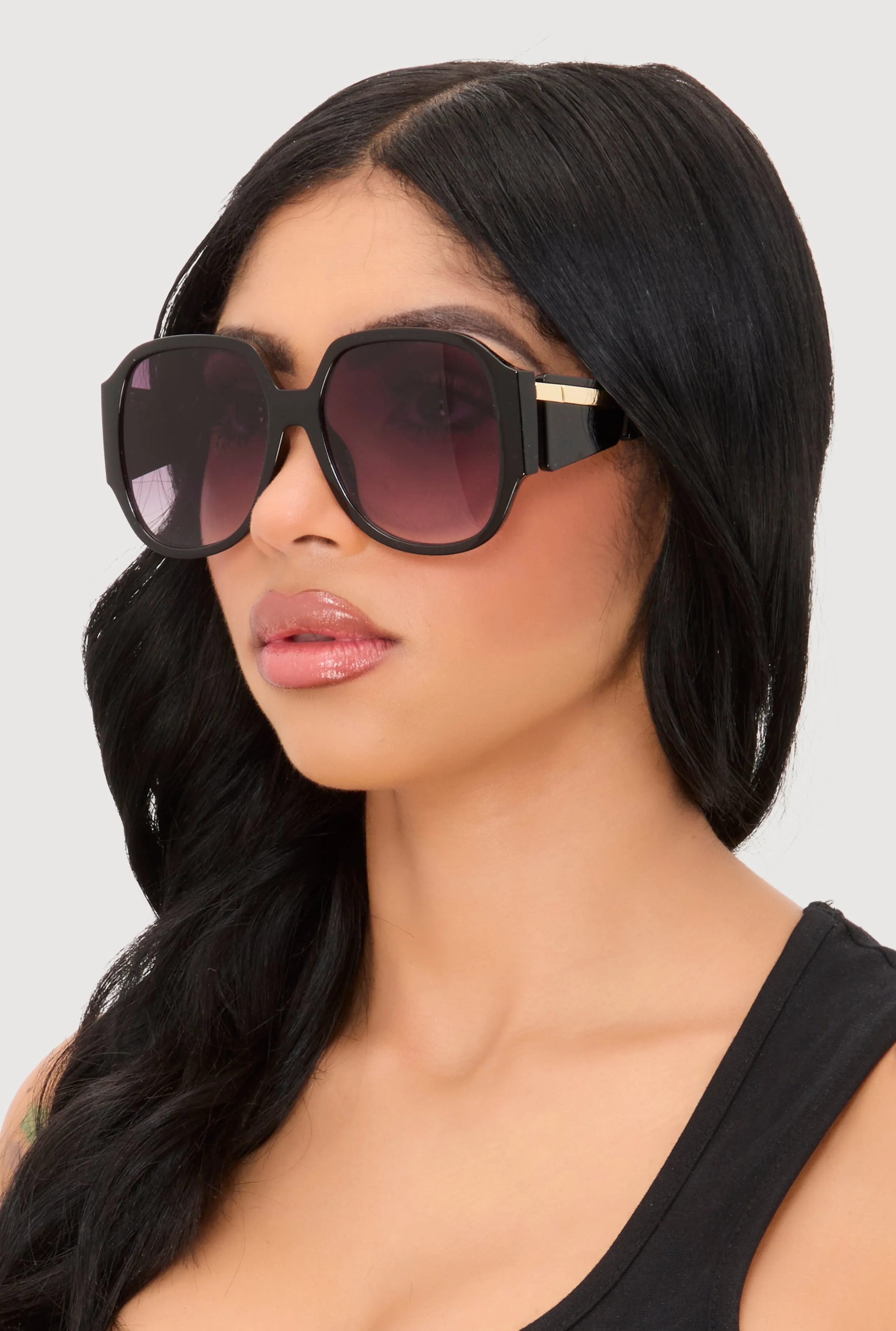 Metallic Side Detail Sunglasses sold by Rainbow product image thumbnail 2
