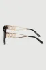 Cut Out Detail Square Sunglasses sold by Rainbow