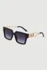 Cut Out Detail Square Sunglasses sold by Rainbow