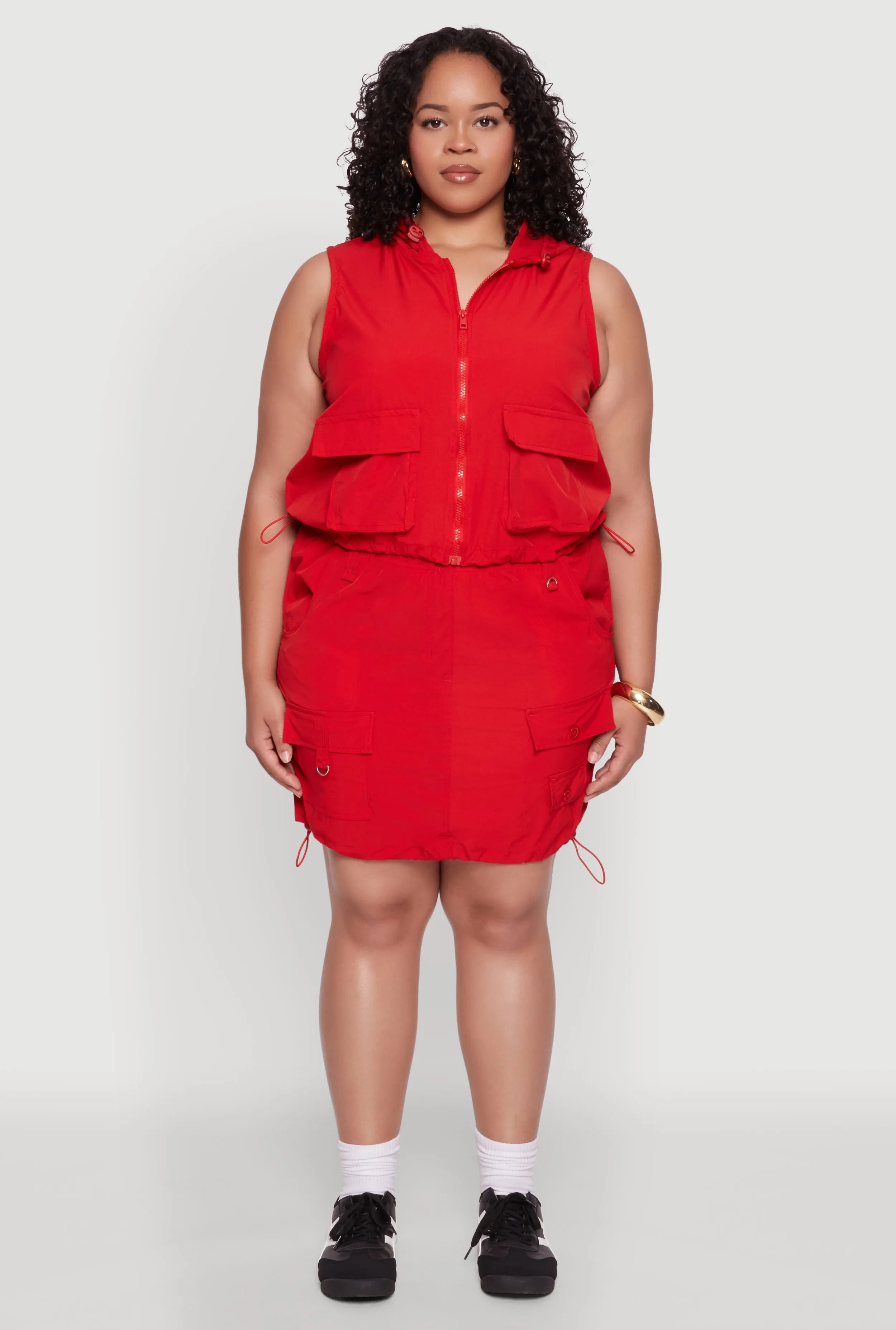 Plus Size Drawstring Waist Cargo Skirt sold by Rainbow product image thumbnail 2