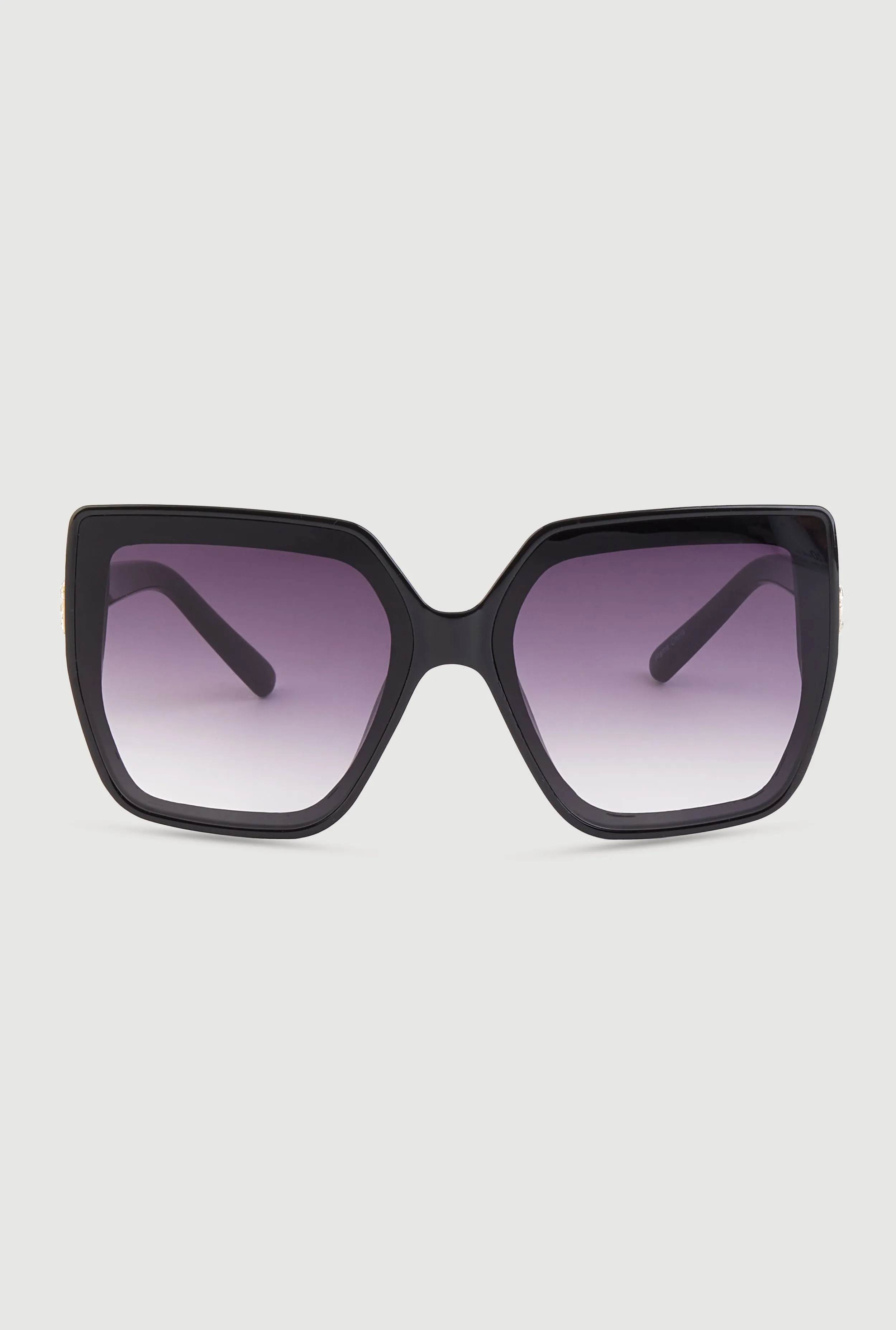 Rhinestone Temple Detail Sunglasses sold by Rainbow