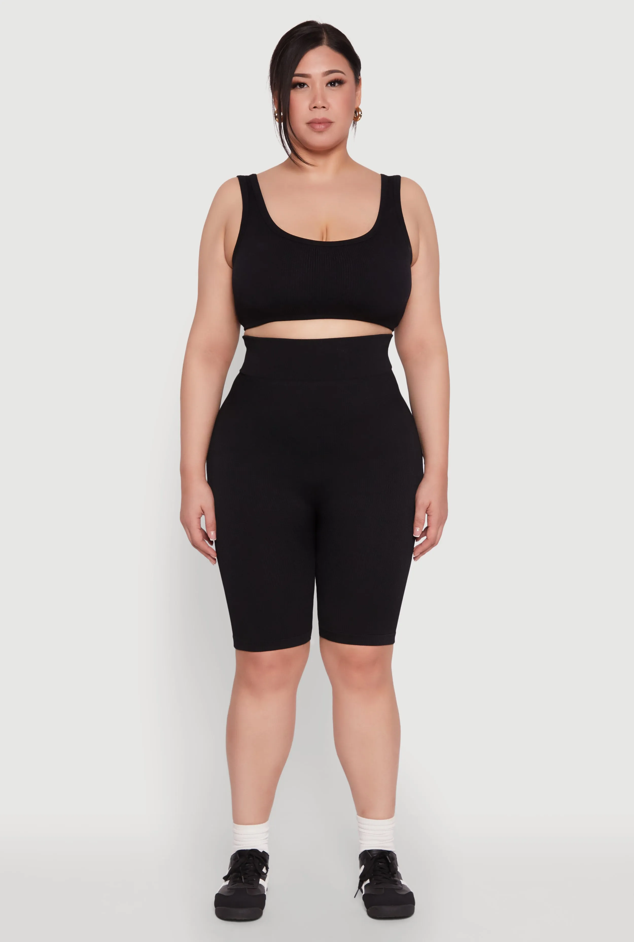 Plus Size Seamless High Waist Cycling Shorts sold by Rainbow
