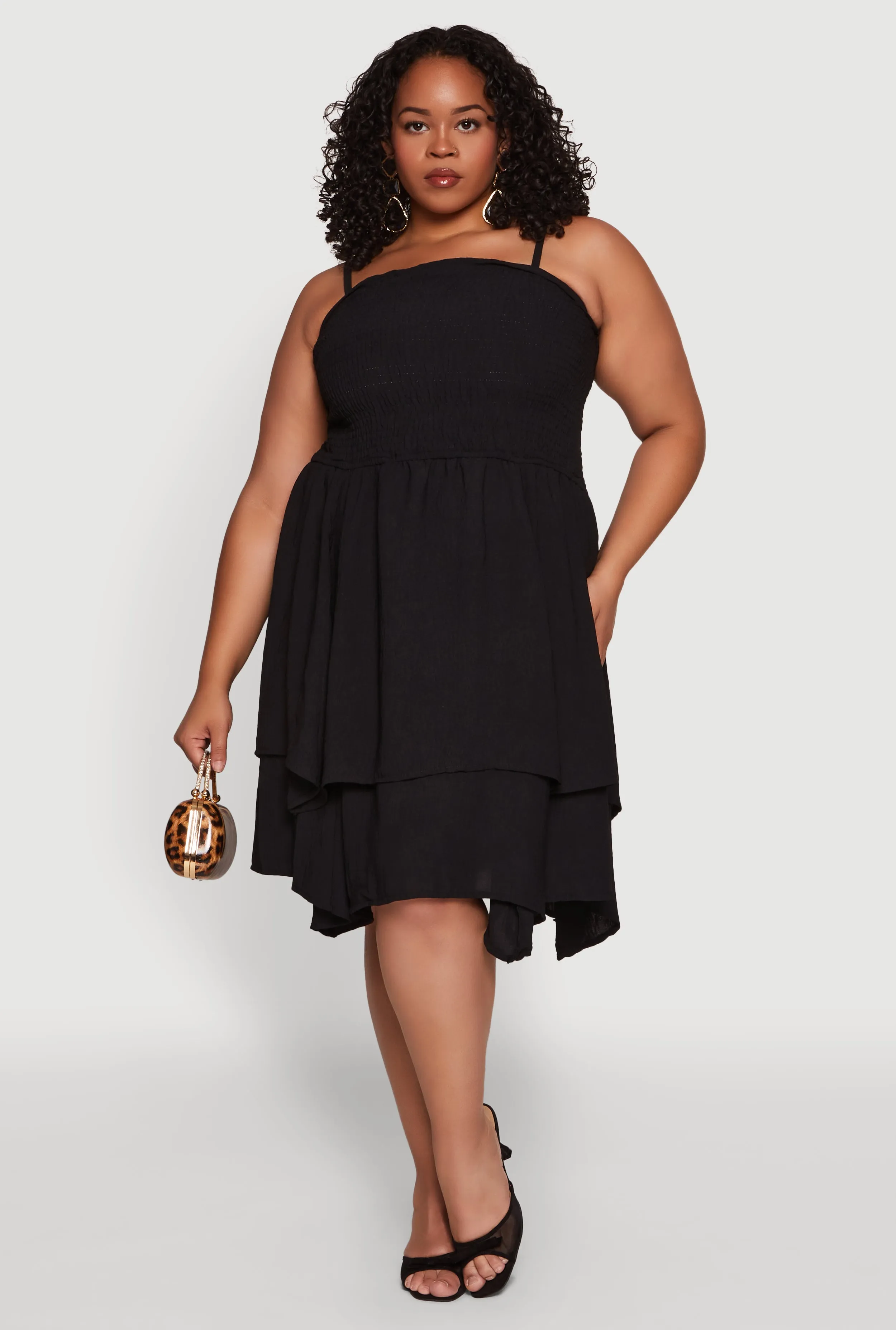 Plus Size Smocked Ruffle Tiered Dress sold by Rainbow product image thumbnail 2