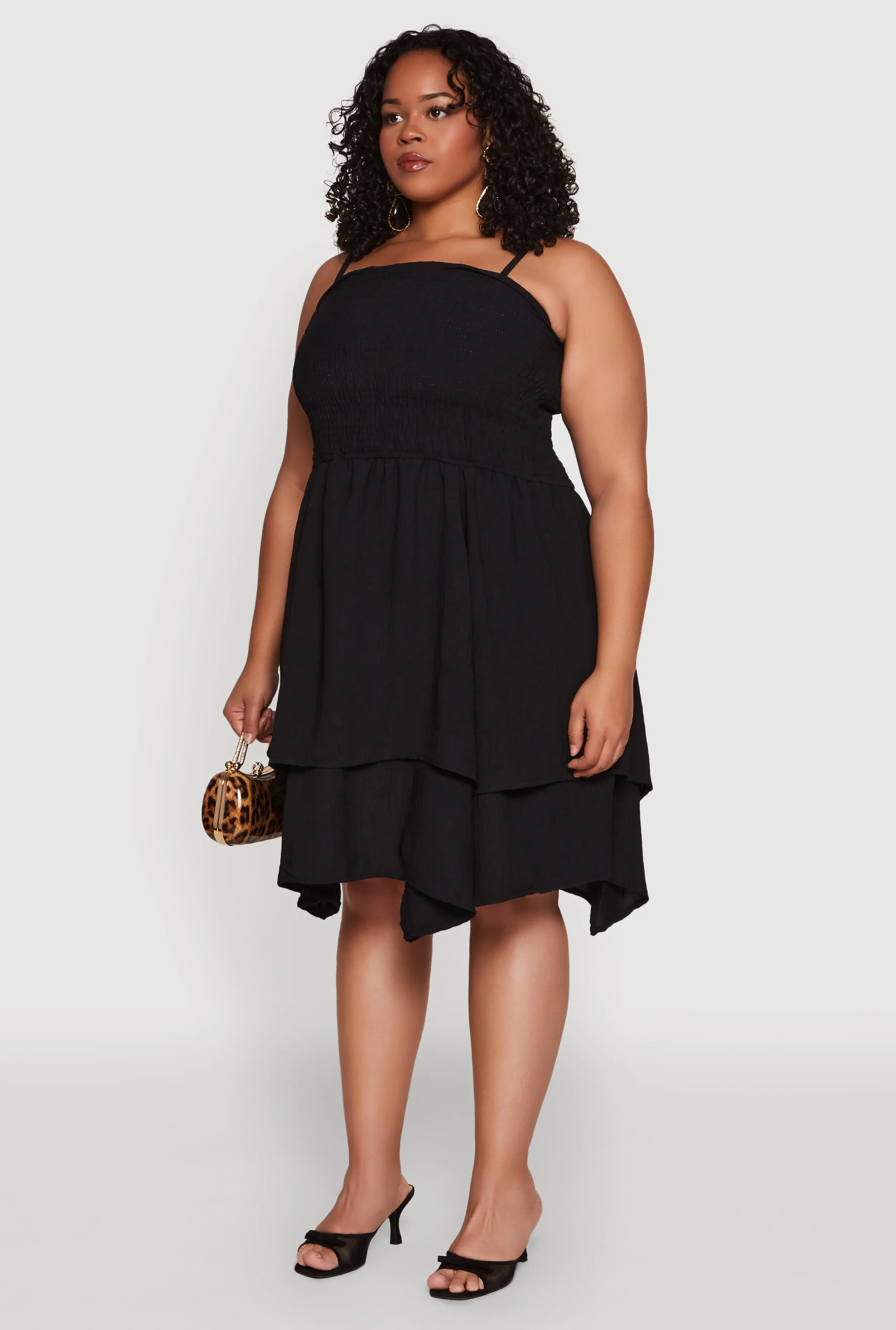 Plus Size Smocked Ruffle Tiered Dress sold by Rainbow product image thumbnail 3