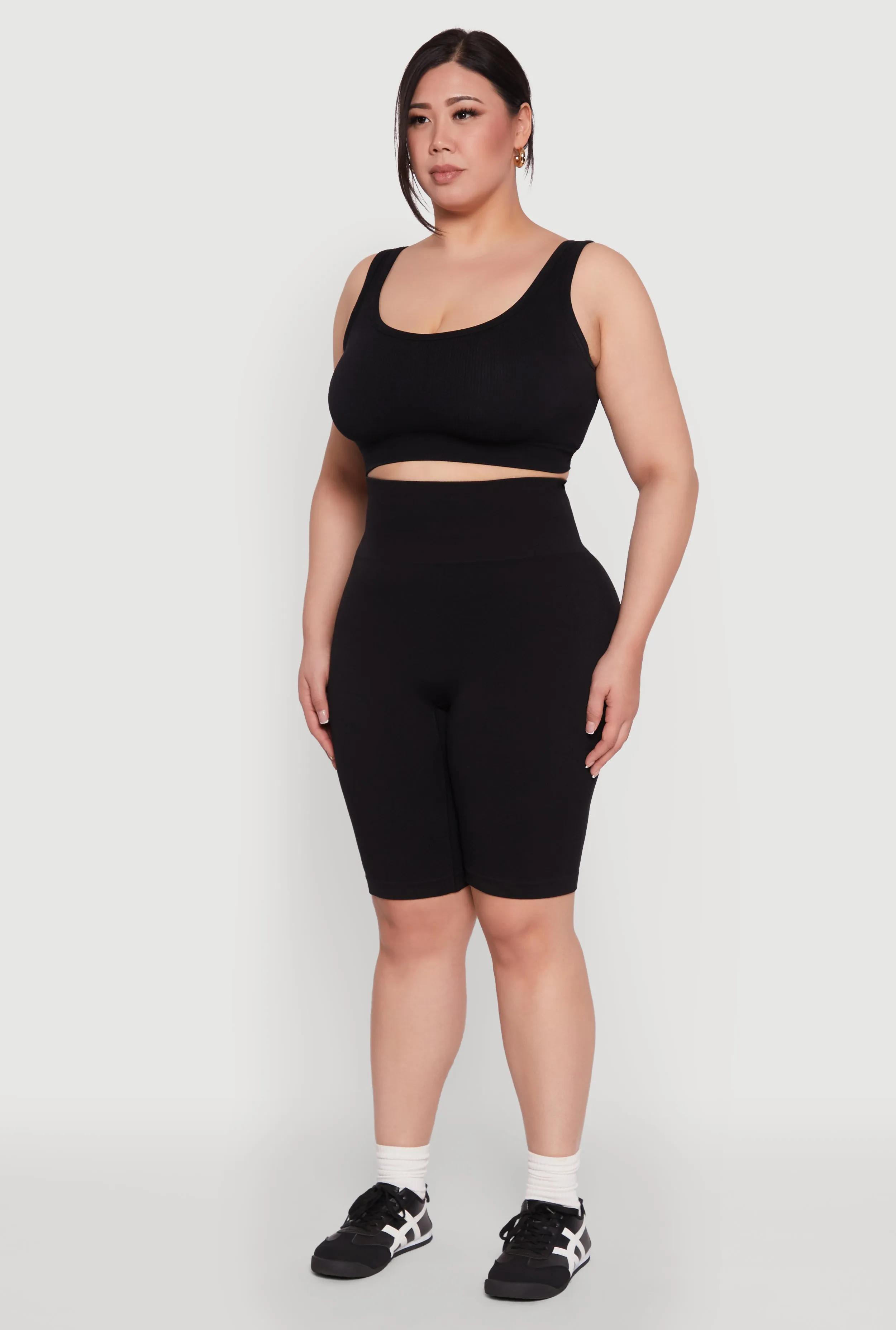 Plus Size High Waist Cycling Shorts sold by Rainbow product image thumbnail 3