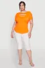 Plus Size Cut Out Crew Neck Tee sold by Rainbow