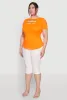 Plus Size Cut Out Crew Neck Tee sold by Rainbow