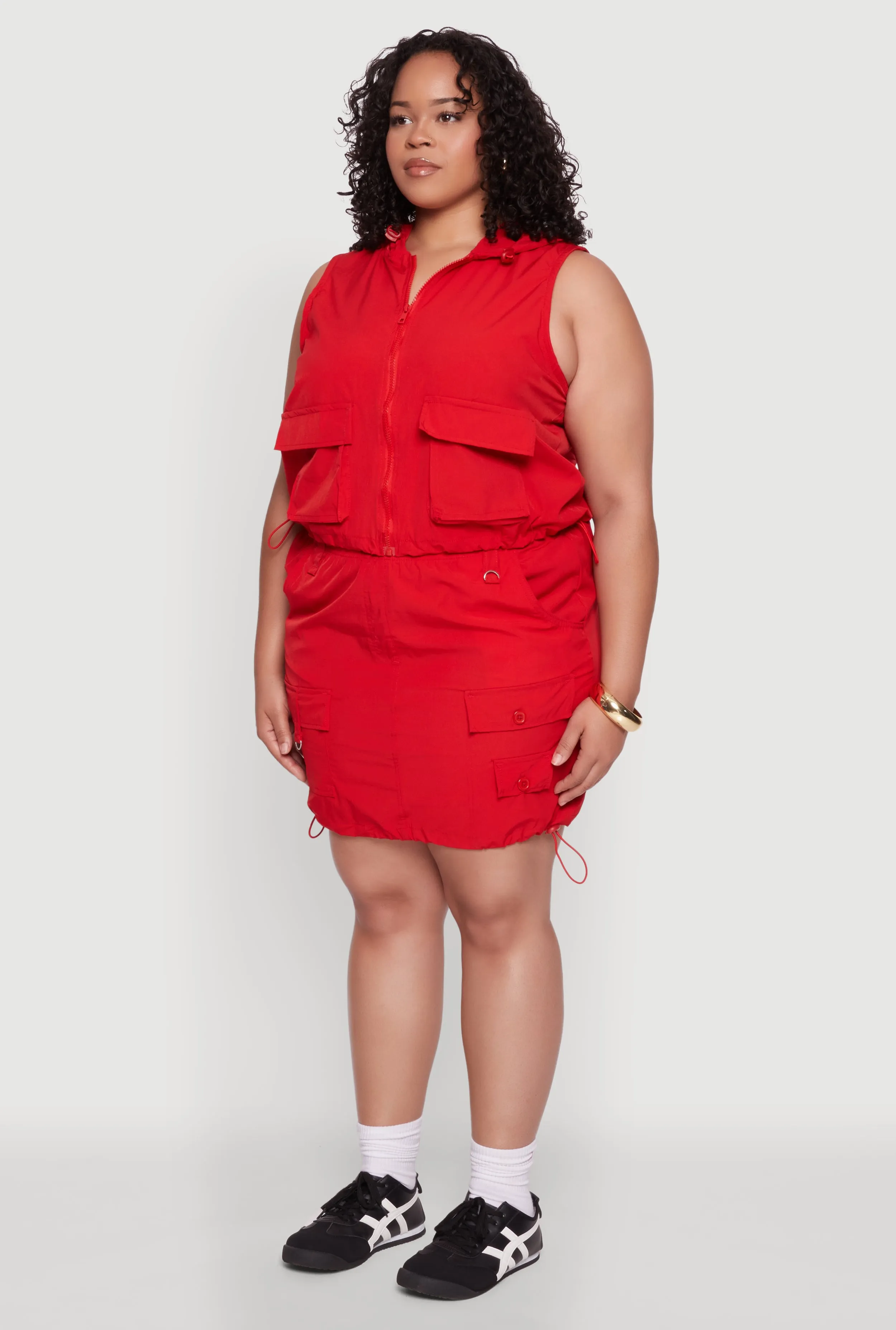 Plus Size Cargo Pocket Windbreaker Vest sold by Rainbow product image thumbnail 5