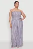 Plus Size Smocked Pinstripe Jumpsuit sold by Rainbow
