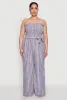 Plus Size Smocked Pinstripe Jumpsuit sold by Rainbow