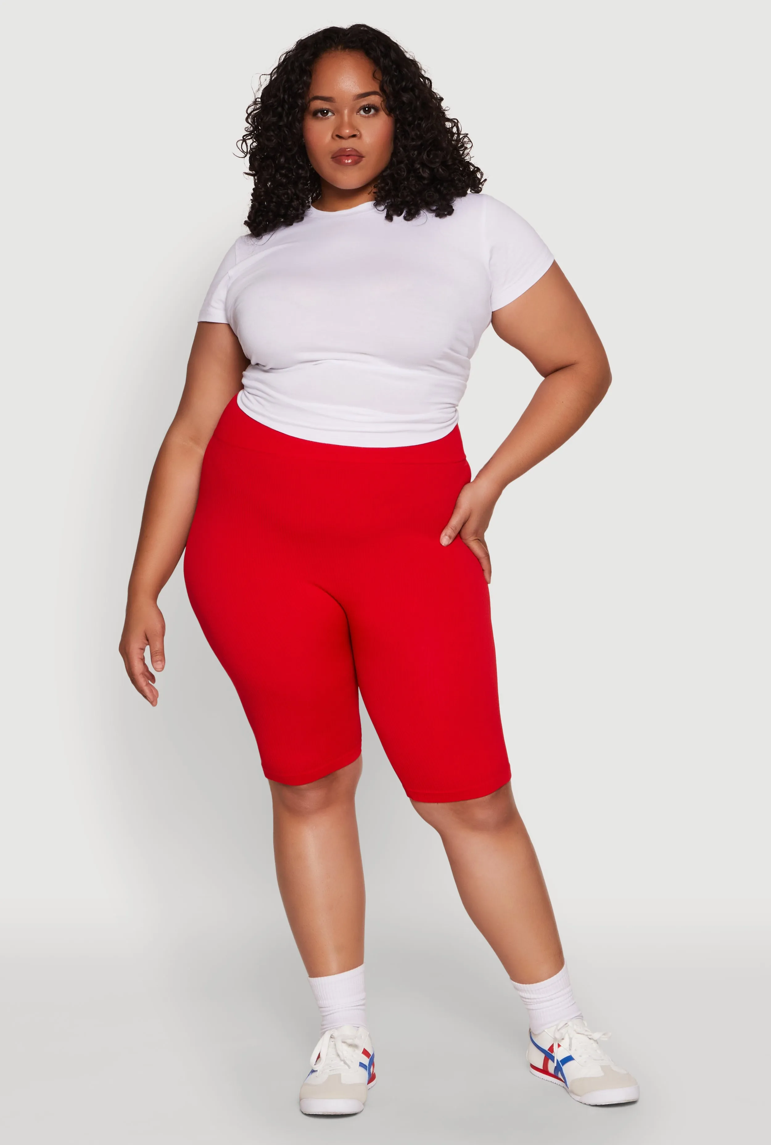 Plus Size Seamless High Waist Cycling Shorts sold by Rainbow product image thumbnail 2