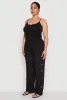 Plus Size Side Button Detail Linen Pants sold by Rainbow