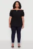 Plus Size Off the Shoulder Peplum Top sold by Rainbow