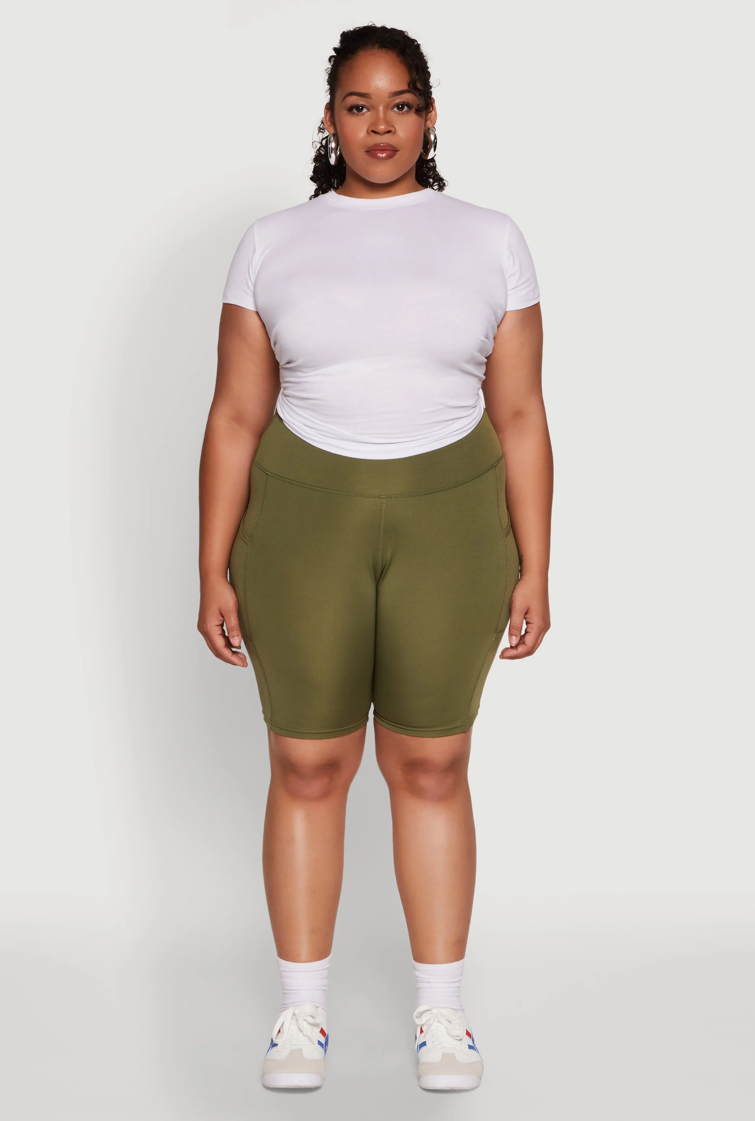 Plus Size High Waist Biker Shorts sold by Rainbow