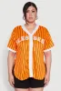 Plus Size Blessed Pinstripe Baseball Shirt sold by Rainbow