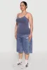Plus Size Ribbed Knit Seamless Mineral Wash Cami sold by Rainbow