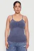 Plus Size Ribbed Knit Seamless Mineral Wash Cami sold by Rainbow