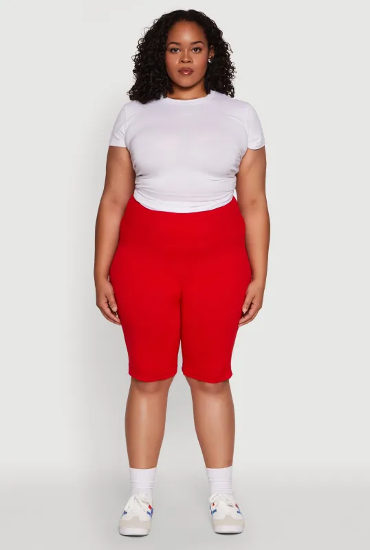 Plus Size High Waist Cycling Shorts sold by Rainbow