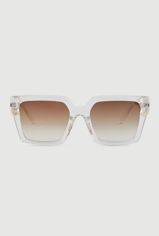 Cut Out Detail Square Sunglasses sold by Rainbow