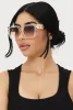 Cut Out Detail Square Sunglasses sold by Rainbow