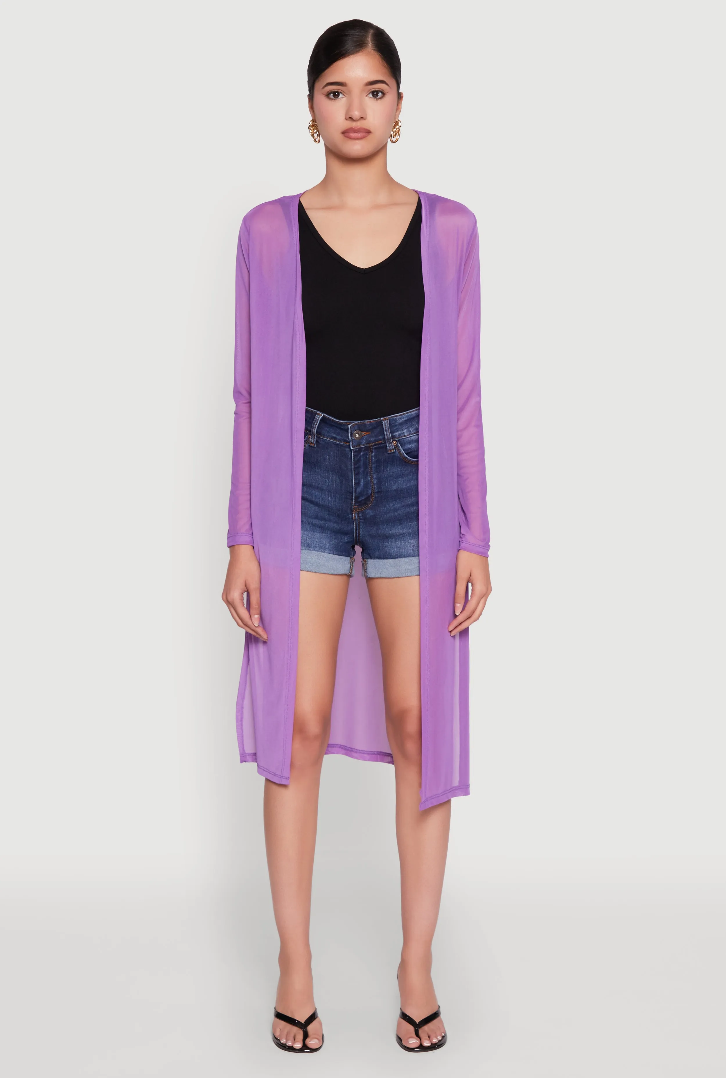 Mesh Side Slit Duster sold by Rainbow