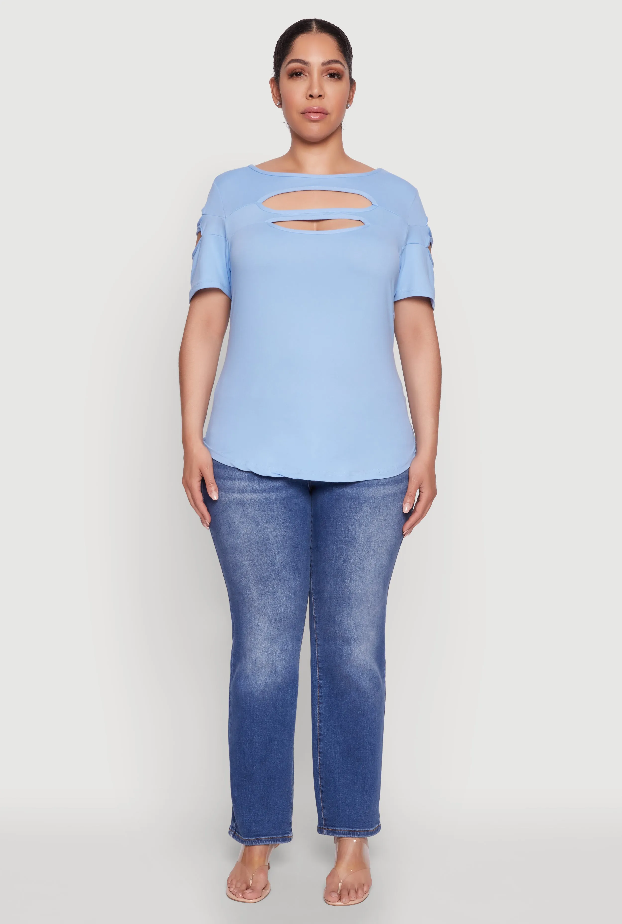 Plus Size Cut Out Tee sold by Rainbow product image thumbnail 3