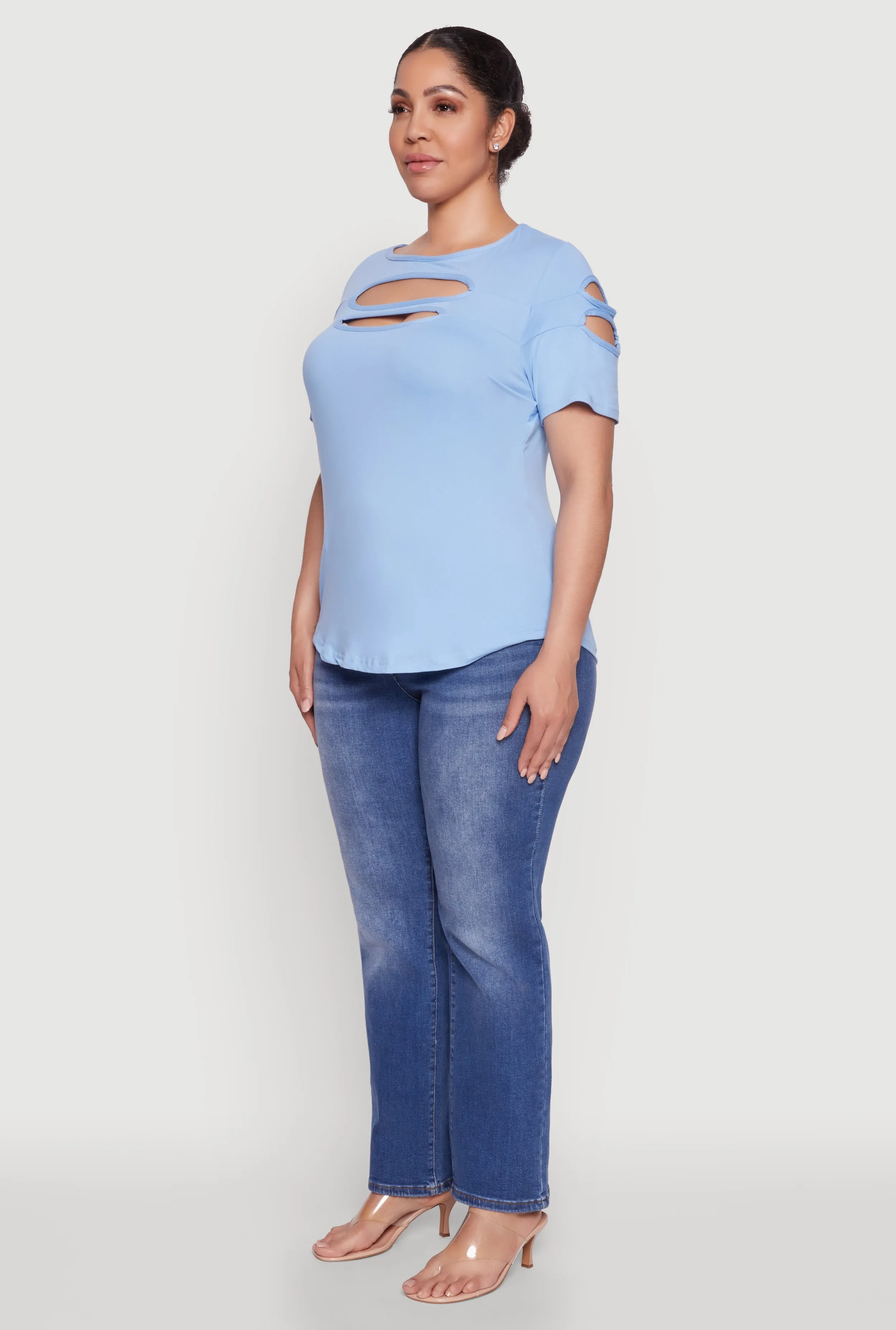 Plus Size Cut Out Tee sold by Rainbow product image thumbnail 5