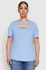 Plus Size Cut Out Tee sold by Rainbow