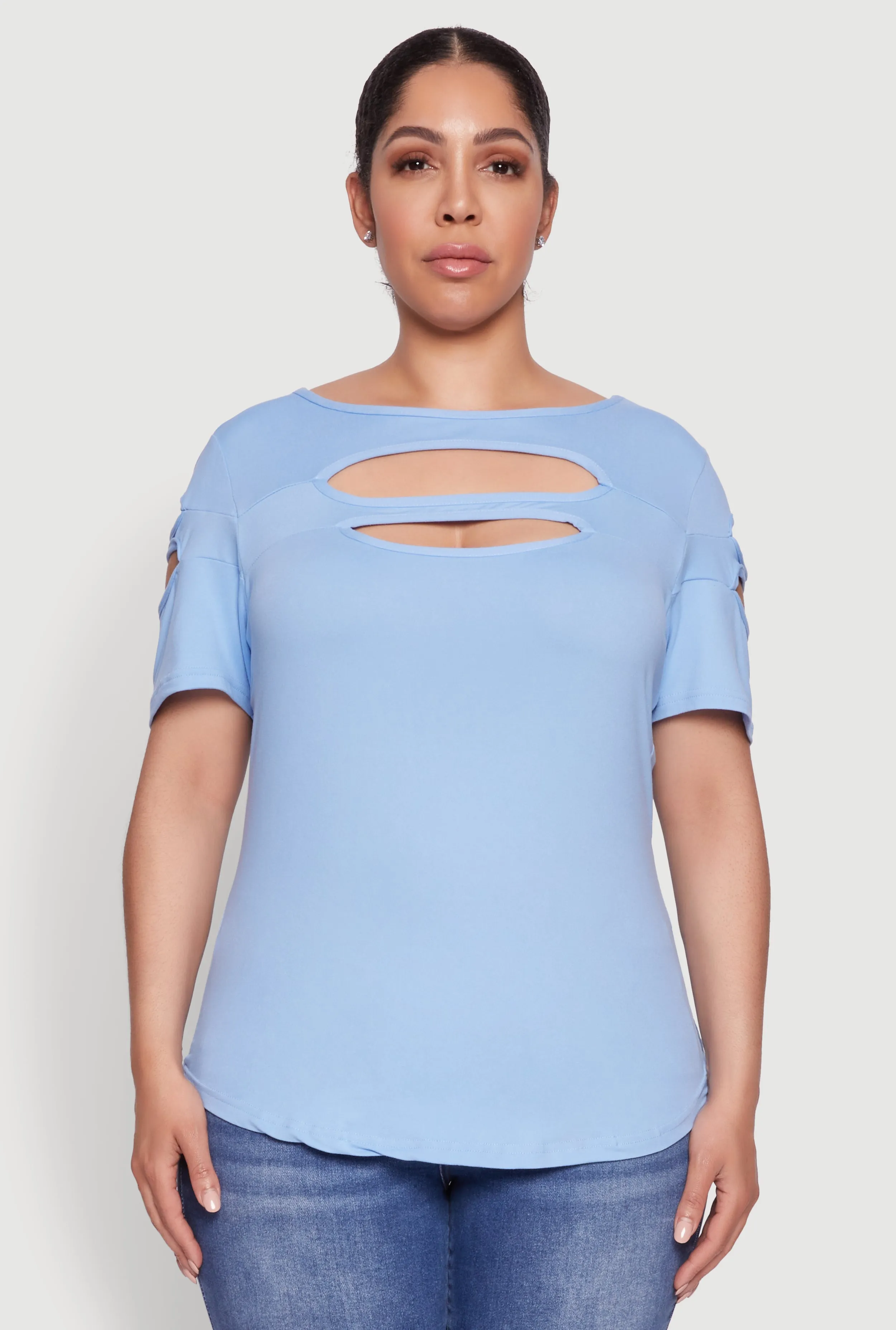 Plus Size Cut Out Tee sold by Rainbow product image thumbnail 2