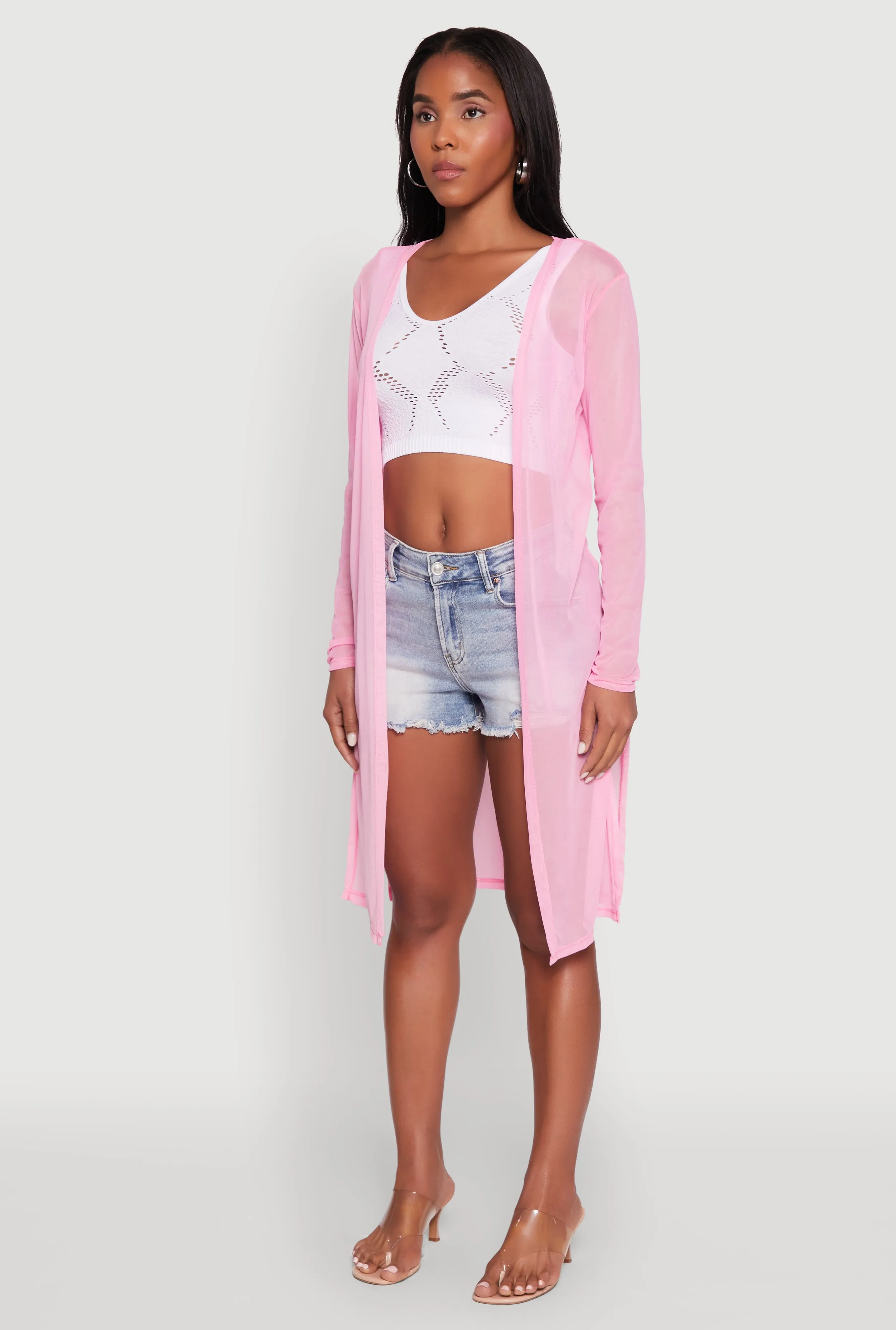 Mesh Side Slit Duster sold by Rainbow product image thumbnail 3