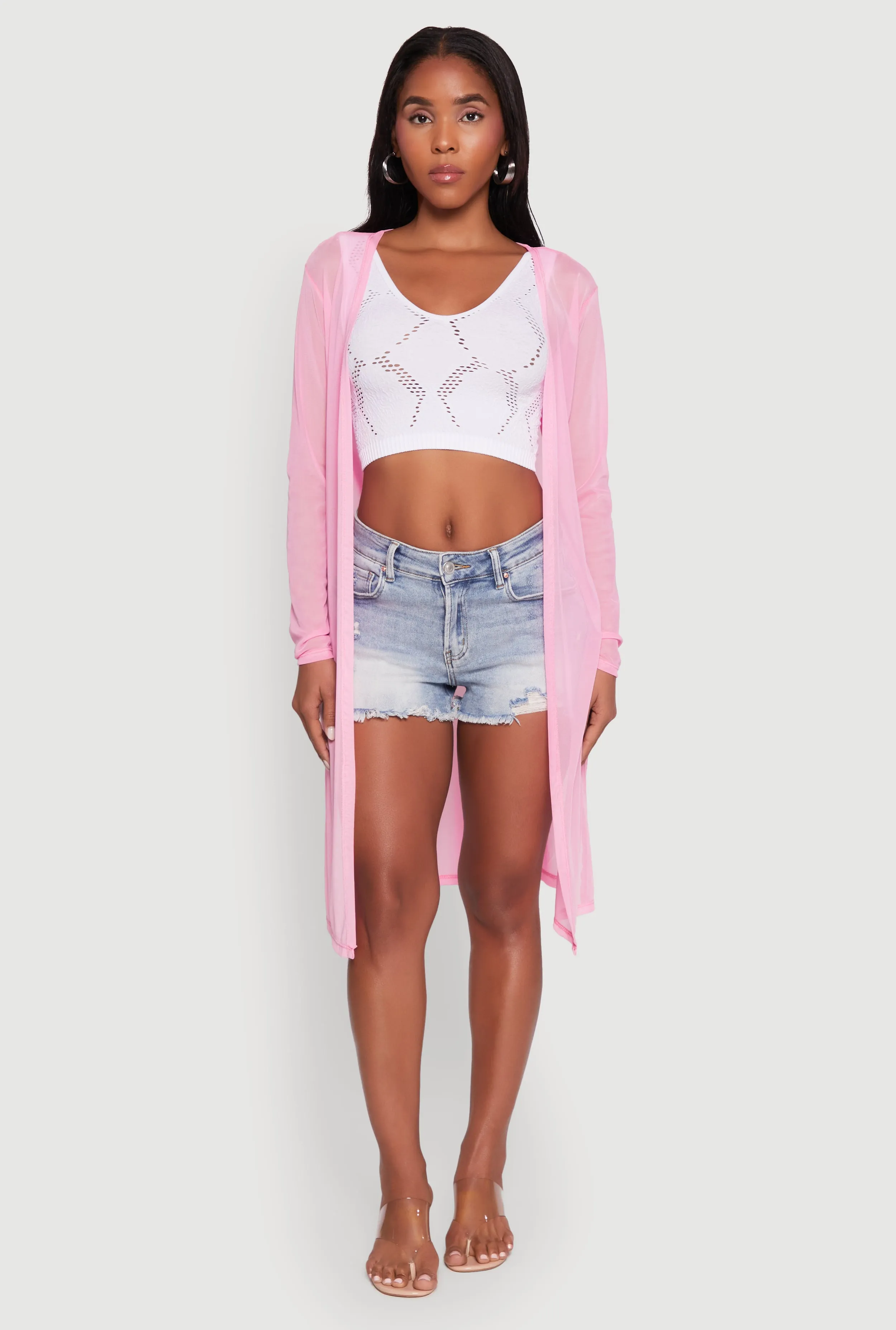 Mesh Side Slit Duster sold by Rainbow product image thumbnail 2