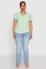Plus Size Airy Button Front Shirt sold by Rainbow