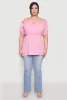Plus Size Off the Shoulder Peplum Top sold by Rainbow