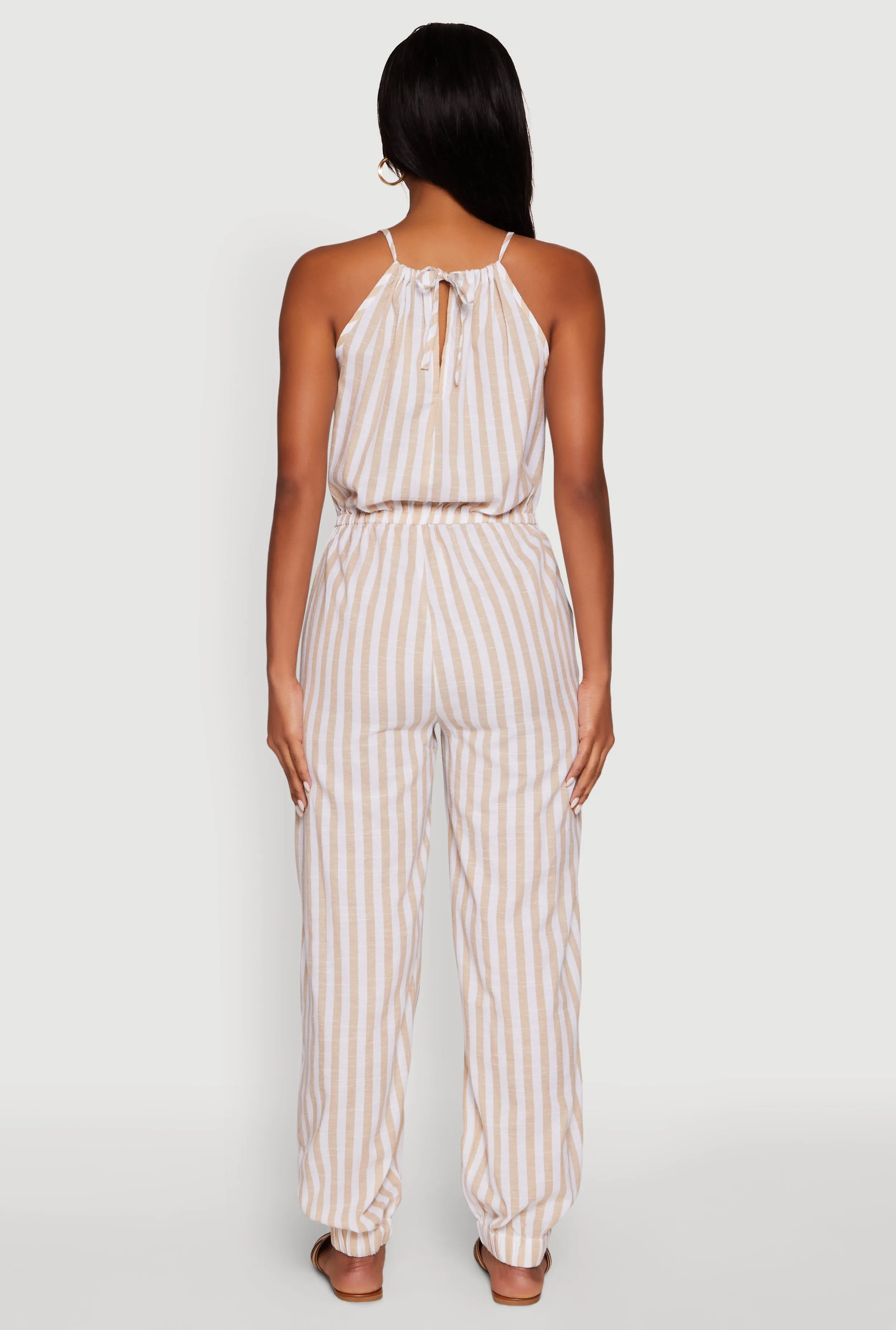 Wooden Beaded Detail Striped Jumpsuit sold by Rainbow product image thumbnail 5