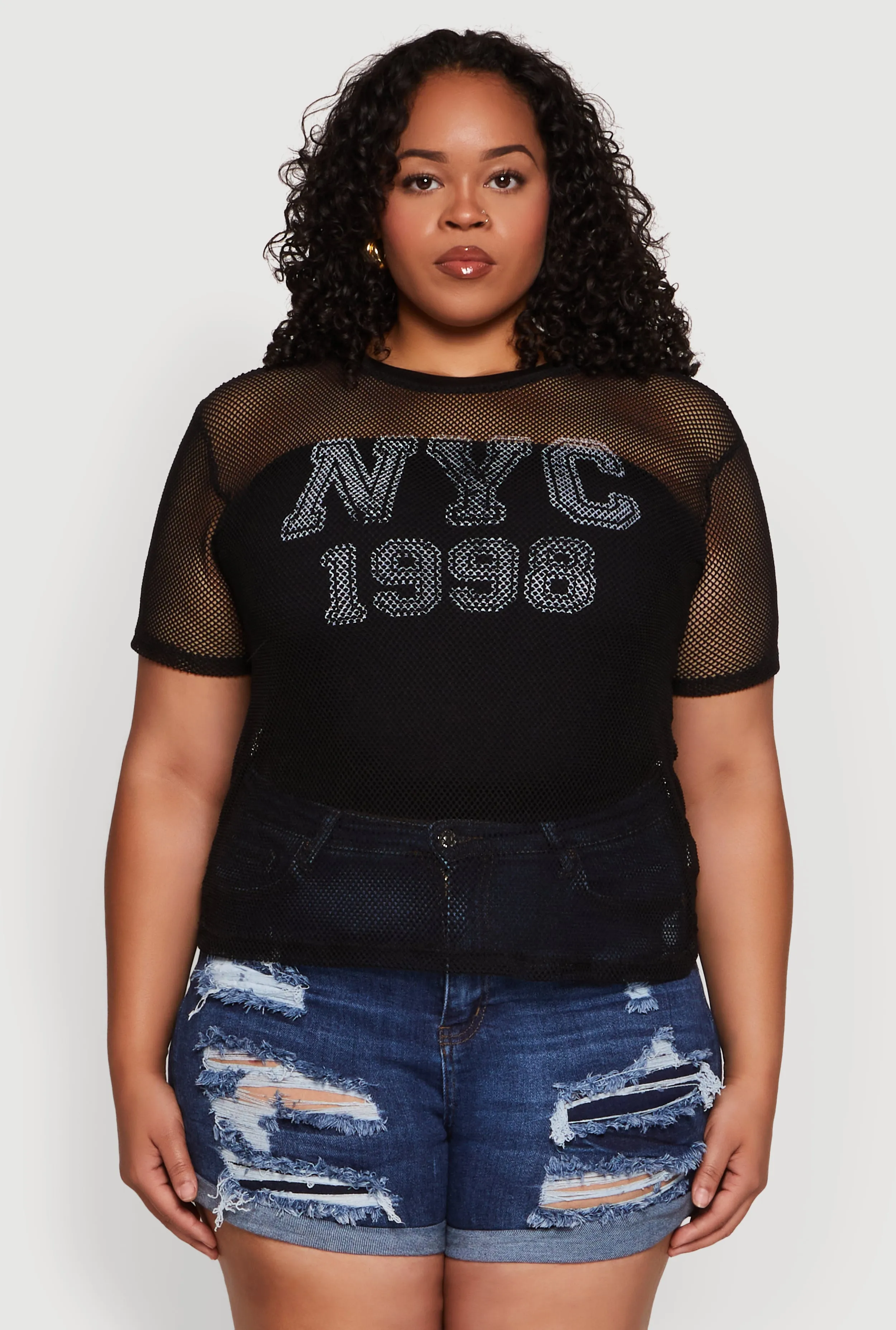 Plus Size NYC 1998 Fishnet Top sold by Rainbow product image thumbnail 2