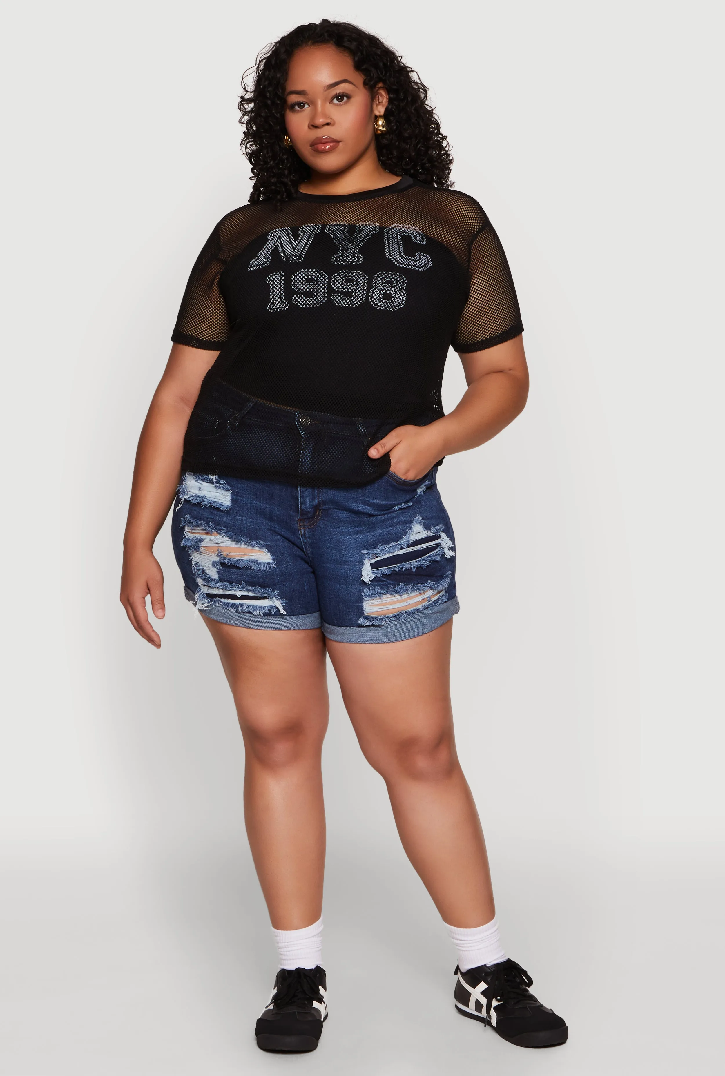 Plus Size NYC 1998 Fishnet Top sold by Rainbow product image thumbnail 3