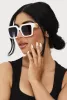 Cut Out Detail Square Sunglasses sold by Rainbow