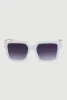 Cut Out Detail Square Sunglasses sold by Rainbow