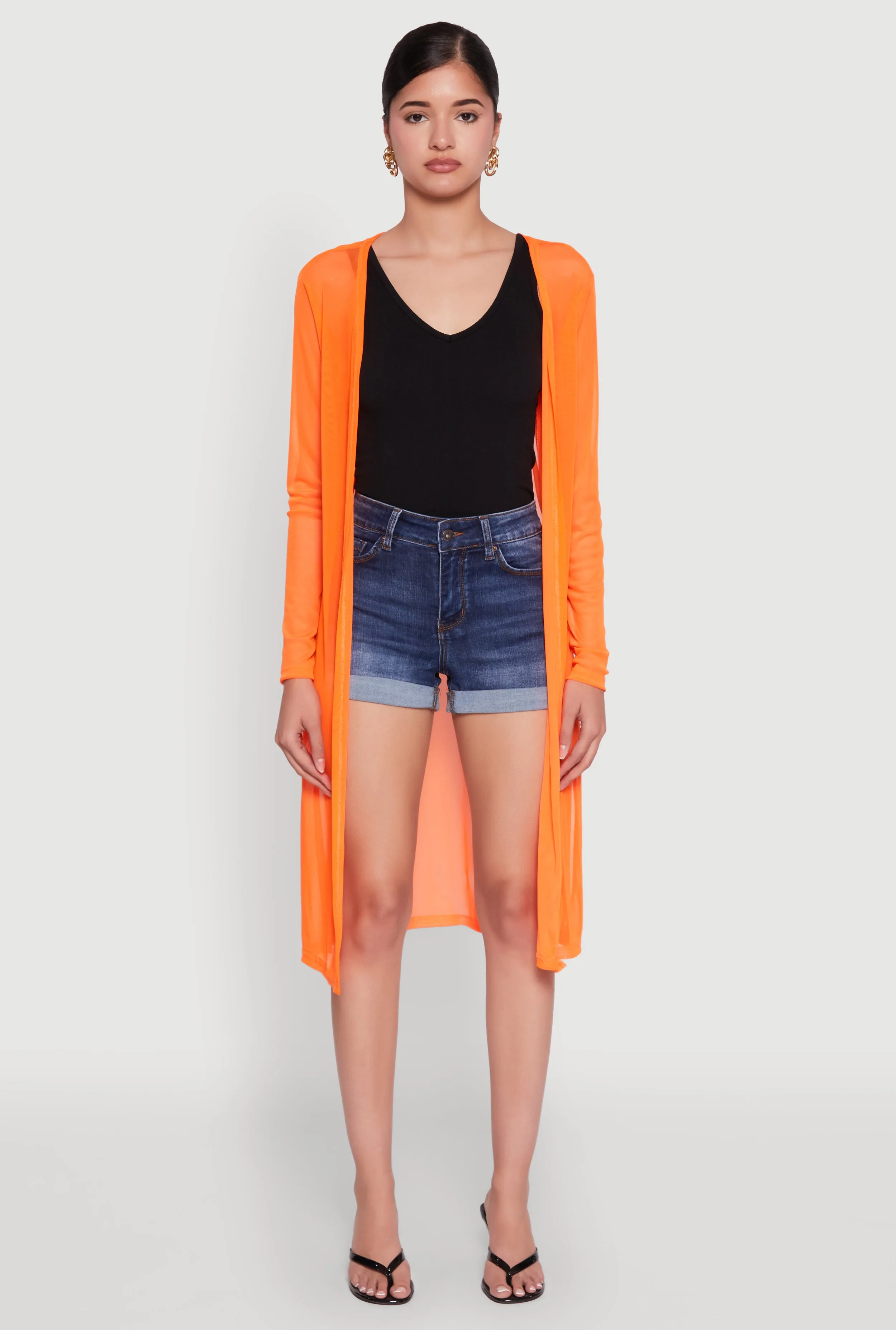 Mesh Side Slit Duster sold by Rainbow