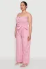 Plus Size Smocked Pinstripe Jumpsuit sold by Rainbow