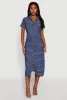 Crepe Knit Striped Shirt Dress sold by Rainbow