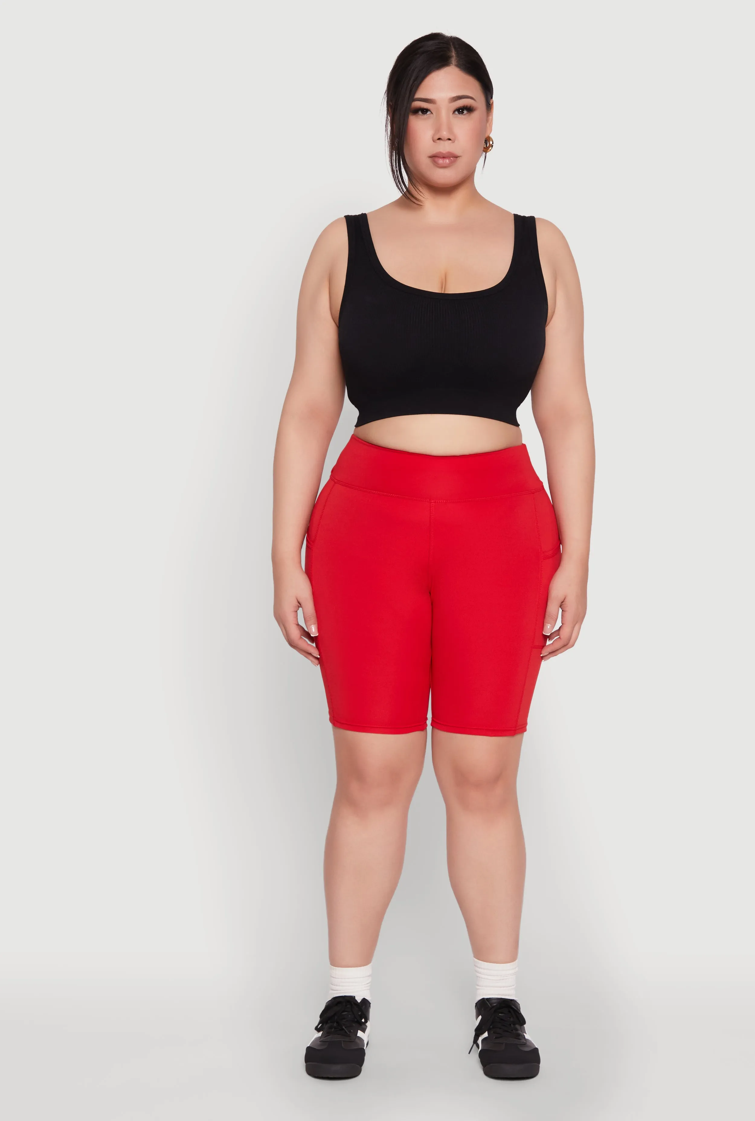 Plus Size High Waist Biker Shorts sold by Rainbow