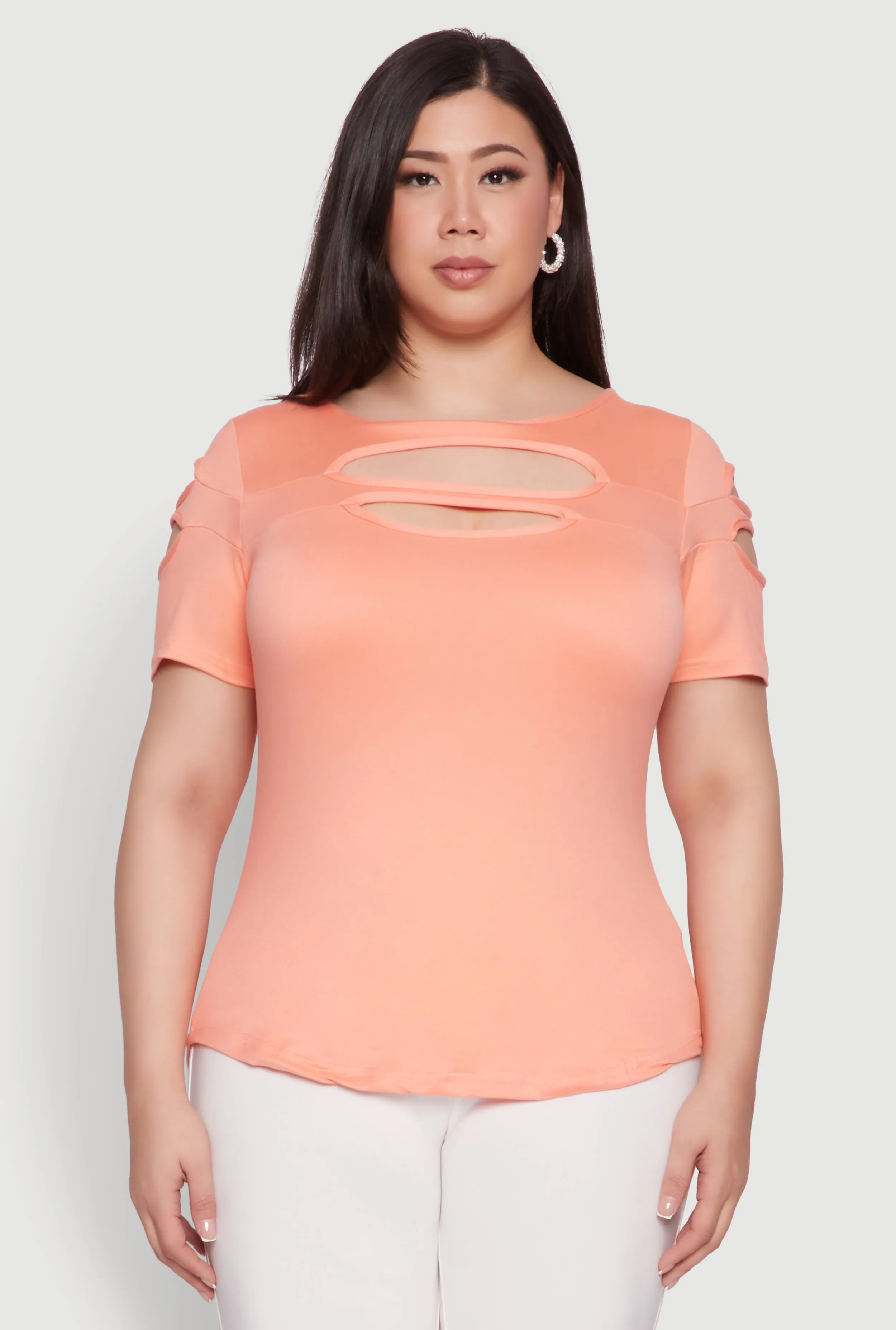 Plus Size Cut Out Tee sold by Rainbow product image thumbnail 2