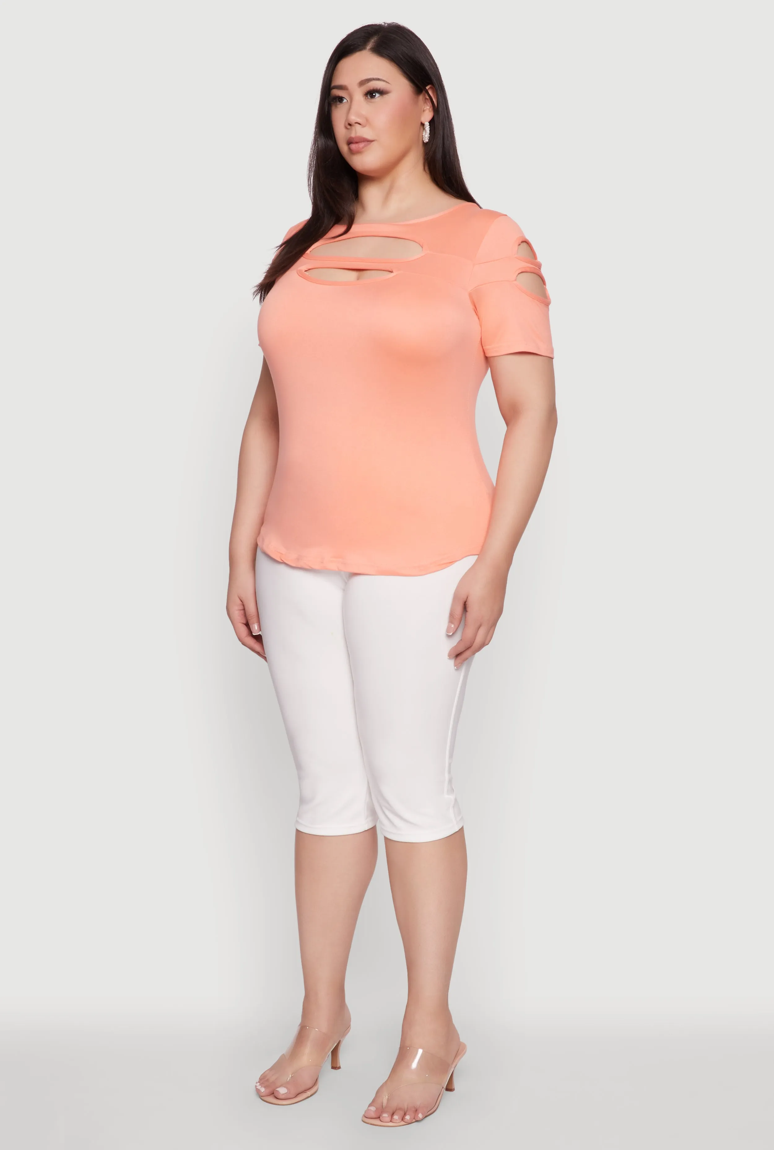 Plus Size Cut Out Tee sold by Rainbow product image thumbnail 5